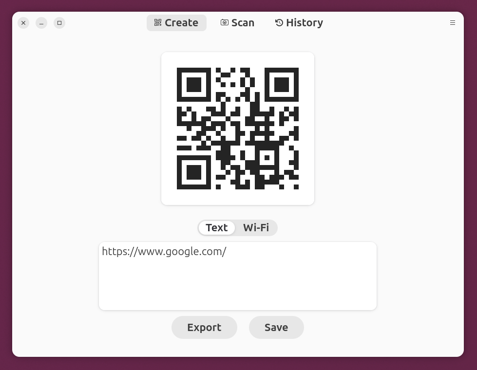 DecoderでURLを含むQRコードを作成